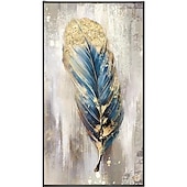 tanie Obrazy z martwą naturą-Handmade ręcznie malowany obraz olejny wall art nowoczesne abstrakcyjne pióro martwa natura krajobraz dekoracja wnętrz walcowane płótno bez ramki nierozciągnięte