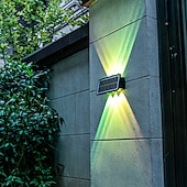 billige Vegglamper til utendørsbruk-utendørs solcelle vegglys led hagelys smart lysstyring sensor vanntett vegglys gårdsplass veranda lampe balkong gjerde passasje belysning landskap dekorasjon solenergi nattlys
