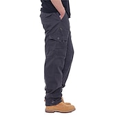 baratos Calças Cargo-Homens Calças Cargo Calça cargo Calças Calças de trabalho Cintura elástica Bolso multi Tecido Conforto Respirável Casual Diário Streetwear Esportes Moda Cinzento Verde ダークカーキ Micro-Elástica