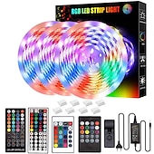 お買い得  WiFi&amp;音楽コントロール-led スマート ストリップ ライト 10 メートル 20 メートル 30 メートル rgb 音楽同期 12v led ストリップ 5050 smd 色を変更する led ライトと bluetooth コントローラ アダプタ寝室ホーム テレビ バックライト diy の装飾