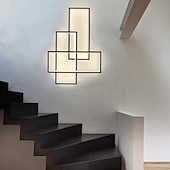 tanie Ściemnialne lampy sufitowe-lampa sufitowa led kwadratowy kształt 113cm liniowa konstrukcja lampy do montażu podtynkowego aluminium nowoczesne współczesne malowane wykończenia oświetlenie do salonu 85-265v można przyciemniać tylko za pomocą pilota