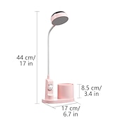 abordables Lámparas de escritorio-Escritorio led usb recargable con portalápices oscurecimiento 3 brillo lámpara de escritorio flexible led lectura flexible protección ocular lámpara de escritorio proyector de estrellas luz nocturna