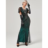 halpa Mekot-Möly 20s 1920-luku Coctail-asu Mekko Mekot Tanssiaispuku Normaali Suuri Gatsby charleston Häävieras Paljetti Naisten Karnevaali Naamiaiset Häät Häävieras Juhla-iltavaatteet Aikuisten Leninki