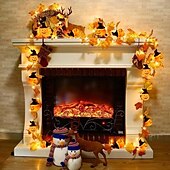 economico Luci di Halloween-luci della stringa della zucca di halloween cappello di zucca luci della stringa della foglia d&#039;acero 3m-20leds 1.5m-10leds alimentato a batteria festa della casa di festa luci della decorazione di