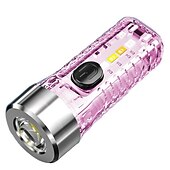 abordables Linternas-Mini linterna llavero recargable por USB con luces laterales multicolores - 7 modos de iluminación para camping y emergencias