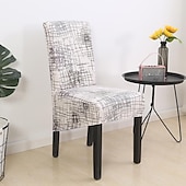 ieftine Husa scaun de sufragerie-huse pentru scaune de sufragerie xl, huse pentru scaune elastice 1 bucată, huse de protecție pentru scaune cu spătar înalt din spandex huse pentru scaun cu bandă elastică pentru sufragerie, nuntă