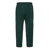 cheap Slim-Men&#039;s Corduroy Pants Winter Pants Trousers Cropped Pants Casual Pants Drawstring Elastic Waist Straight Leg Solid Color Comfort Warm Casual Daily Streetwear Sports Fashion Loose Fit Black Blue