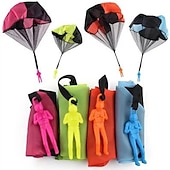 economico Sport e divertimento all&#039;aria aperta-4 set di paracadute da lancio a mano per bambini all&#039;aperto giocattoli divertenti giochi per bambini con paracadute a volo sportivo con mini soldato