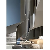 economico Modello a grappolo-Lampada a sospensione a led a 6 luci con tubo a cono stile nordico nero/bianco bar mini lampada a sospensione di design isola della cucina light bar tavolo sala da pranzo soggiorno lampade regolabili