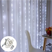 cheap USB String Lights-LED  Curtain String Lights 3x3M-300 LED 8 Modes USB with Remote 9 Colors for Home Room Bedroom Wedding Party Christmas Window Wall DecorationsRoom Decor