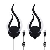 abordables Apliques de pared para interior-enchufe en la lámpara de pared 1pc 2pcs lámpara de pared led regulable 10w lámpara de pared interior moderna lámpara de acrílico aall con cable de enchufe de 6 pies (alrededor de 1,8 m) adecuado para
