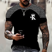 abordables T-shirts 3D-Homme 3D Poker T shirt Manche Courte T-shirt 3D effet Col Rond Chemise Rétro Vintage Design Décontractées Soirée du quotidien A B C Vêtement Tenue Grande Taille S M L XL XXL 3XL 4XL