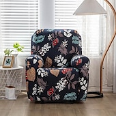 cheap Recliner Chair Cover-Recliner Covers Slipcovers Super Stretch Floral Printed Sofa Couch Cover Non Slip 1 Seater Lazy Boy Chair Covers Furniture Protector with Side Pocket for Living Room
