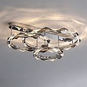 cheap Ceiling Lights &amp; Fans-80 cm Ceiling Light LED Crystal Stainless Steel Designer Art Electroplated Modern 220-240V