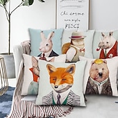 baratos estilo animal-capa de almofada 1 unidade quadrada decorativa macia capa de travesseiro capa de almofada capa de almofada para sofá-cama de qualidade superior mashine lavável pacote de 1 para sofá sofá-cama cadeira