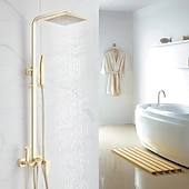 abordables Robinets de douche-Robinet de douche, système de douche Système de pommeau de douche à effet pluie Ensemble de massage à jet corporel - Douchette incluse