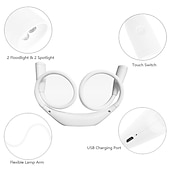 abordables Lampes de lecture-Lampe Tour de Cou LED Mains Libres – Intensité Variable, Flexible pour Lecture &amp; Éclairage Extérieur