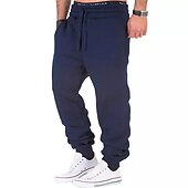 levne Tepláky-Pánské Tepláky Běžci Běžec Kalhoty Šňůrky Elastický pas Pevná barva Pohodlné Prodyšné Ležérní Denní Streetwear Sportovní Módní Černobílá Černá Lehce elastické