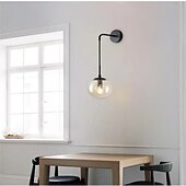 baratos Candeeiros de Parede de Cristal-58cm lâmpadas de parede led arandelas de parede estilo nórdico criativo projeto esférico quarto vintage sala de estar corredor escada luz de parede de vidro ip54: 110-120v 220-240v