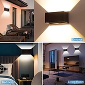 cheap Outdoor Wall Lights-LED Outdoor/Indoor Wall Lamp 2 Heads 12W 4 Heads 20W Adjustable Beam Angle LED Porch Lamp Outdoor Lamp Applicable to House Terrace and Porch AC85-265V