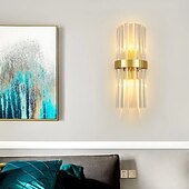 levne Křišťálová nástěnná svítidla-křišťálové kreativní moderní nástěnné lampy v severském stylu nástěnné svítidla ložnice jídelna ocelové nástěnné světlo 110-120v 220-240v