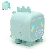 levne Rádia a hodiny-dětský budík digitální budík do dětského pokojíčku roztomilý dinosauří budík dětský trenér spánku probuzení světlo &amp; noční světlo s usb budíkem pro kluky holky dárky k narozeninám