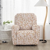 cheap Recliner Chair Cover-Recliner Covers Slipcovers Super Stretch Floral Printed Sofa Couch Cover Non Slip 1 Seater Lazy Boy Chair Covers Furniture Protector with Side Pocket for Living Room