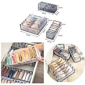economico Organizzatori di Cassetti per Vestiti-scatola di immagazzinaggio 3 pezzi divisori pieghevoli cassetti portaoggetti per calze intimo reggiseno 6 7 11 contenitori per il bagno di grado