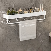 economico Mensole per il bagno-doccia caddy bagno scaffali a parete bianco dell&#039;organizzatore di immagazzinaggio cremagliera bagno cucina bagno hardware ciondolo bagno scaffale spazio doccia in alluminio cremagliera angolo mensola