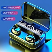 abordables Auriculares TWS-M10 TWS Auriculares inalámbricos Bluetooth 5.1 2000mAh Power Bank Auriculares verdaderamente inalámbricos deportivos auriculares Bluetooth 9D sonido HIFI