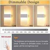 economico Luci da parete-moderna lampada da parete in acrilico a led dimmerabile 7w luce bianca luce su e giù la luce è applicabile agli apparecchi di illuminazione per interni della decorazione della casa delle scale del