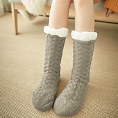 preiswerte la maison chaussettes-Women&#039;s House Socks With Grippers Super Soft Warm Cozy Fuzzy Fleece-Lined Socks Stockings Autumn Winter Ladies Floor Socks