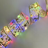 رخيصةأون يعمل بالبطاريات-4 متر 5 متر 10 متر زينة عيد الميلاد LED الشريط أضواء الجنية شجرة الكريسماس الحلي للمنزل لتقوم بها بنفسك الأقواس ضوء سلسلة نافيداد السنة الجديدة