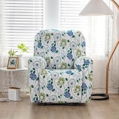 cheap Recliner Chair Cover-Recliner Covers Slipcovers Super Stretch Floral Printed Sofa Couch Cover Non Slip 1 Seater Lazy Boy Chair Covers Furniture Protector with Side Pocket for Living Room