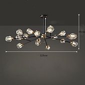 Χαμηλού Κόστους Σχέδιο Sputnik-115/123 cm πολυέλαιος led κρυστάλλινος φωτιστικό οροφής χαλκού μοντέρνα τραπεζαρία σαλόνι 220-240v