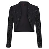 billige bryllup gjesteomslag-Kvinne Wrap Bolero Kåper  Jakker Funkler  Skinner Lange Ermer Paljetterte Bryllup Gjest Wraps Med Glitter Bryllup Alle Årstider Kjole Å Imponere