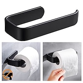 preiswerte Toilettenpapierhalter-Acryl-Toilettenpapierhalter, selbstklebender Taschentuchhalter, Wandmontage, Badezimmer, Küchenrollenhaken, moderner schwarzer Aufhänger