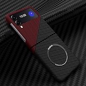 お買い得  サムスン用ケース-Samsung Galaxy Z Flip 6 Z Flip 5 Z Flip 4 Z Flip 3 用 Magsafe フリップ 磁気フルボディ保護ライン/ウェーブ PC