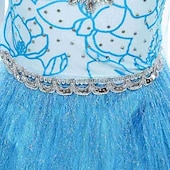 billiga Klänningar med sagotema-barn flickor elsa frozen kostym klänning paljett blommig performance party blå maxi långärmad prinsessa söta klänningar höst vinter normal passform 3-10 år