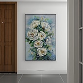 preiswerte Blumen-/Botanische Gemälde-Handgefertigtes Ölgemälde auf Leinwand, Wandkunst, Dekoration, moderne Blumen für Wohnkultur, gerollt, rahmenlos, ungedehnt