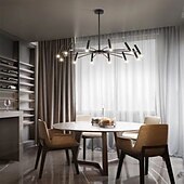 economico Luci a sospensione-Fuochi d&#039;artificio a soffitto rotante, 12/24 luci 39 &quot;/51&quot; lampada da soffitto a puntatore creativo per soggiorno, moderna plafoniera a led da incasso, luci di fuochi d&#039;artificio