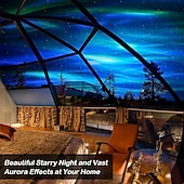 abordables lumières de projecteur de galaxie d&#039;étoile-aurora galaxy projecteur lumière projection d&#039;étoiles avec haut-parleur de musique projecteur de veilleuse avec lune projecteur d&#039;aurores boréales pour chambre/salle de jeux/home cinéma/plafond