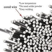 economico accessori per trapano-Filo per saldatura da 500 mm in alluminio leggero per brasatura a bassa temperatura con anima per brasatura 50 pezzi