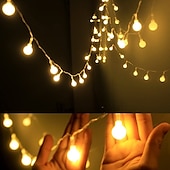 Χαμηλού Κόστους Plug In Ηλεκτρικό-globe ball string lights 100m 330ft 800leds fairy string lights in with 8 modes remote decor for indoor outdoor party γάμου χριστουγεννιάτικο δέντρο κήπο αποκριών ζεστό λευκό λευκό πολύχρωμο