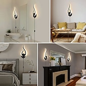 abordables Apliques de pared para interior-enchufe en la lámpara de pared 1pc 2pcs lámpara de pared led regulable 10w lámpara de pared interior moderna lámpara de acrílico aall con cable de enchufe de 6 pies (alrededor de 1,8 m) adecuado para