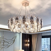 זול נברשות קריסטל-נברשת בעיצוב פנס תליון 60 ס"מ מצופה אלקטרו