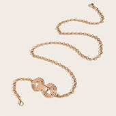 cheap Belt-Women&#039;s Belt Metal Alloy Champagne Gold Chain Outdoor Dailywear Daily Holiday Pure Color / Spring / Summer / Fall / Winter