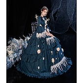 cheap Dresses-Gothic Victorian Vintage Inspired Dress Party Costume Prom Dress Princess Shakespeare Solid Color Ball Gown Women&#039;s Christmas Carnival New Year Party Evening Party Masquerade Adults&#039; Dress All Seasons