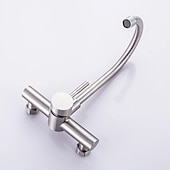 cheap Rotatable-Kitchen Faucet,Stainless Steel Rotatable Wall Mounted Single Handle Two Holes Kitchen Taps with Hot and Cold Switch