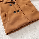 voordelige Bovenkleding-Jongens 3D Effen Wollen jas Lange mouw Herfst Winter Actief Basic Kinderen 2-6 jaar Dagelijks Normale pasvorm